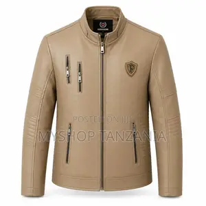 Jacket Leather Khaki
