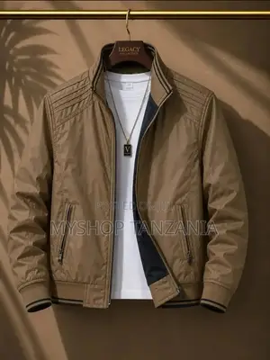 Jacket Khaki Muundo Wa Kisasa