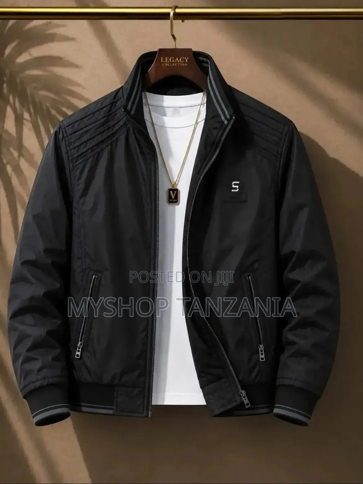 Jacket Nyeusi Ya Kisasa