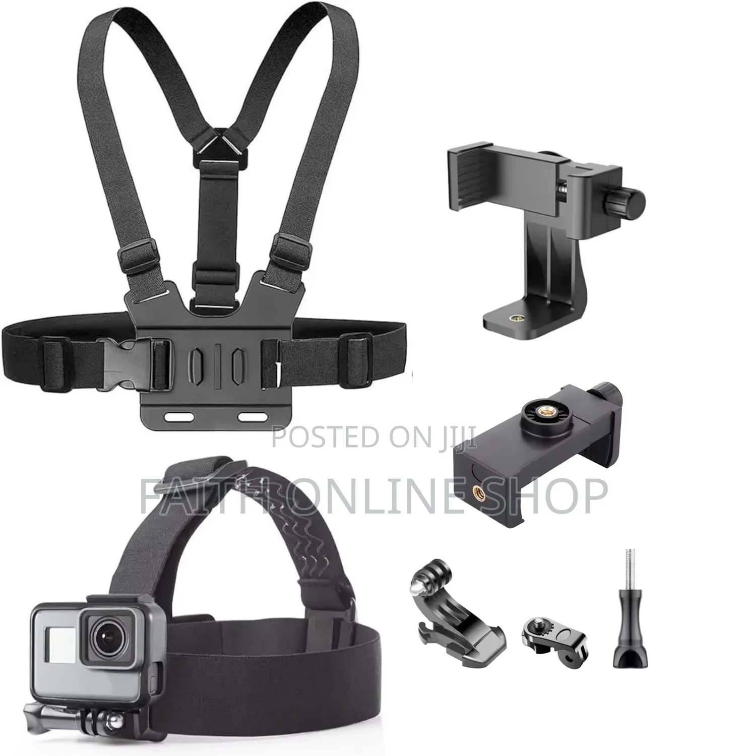 Universal Action Camera Chest Head Strap Mount Kit