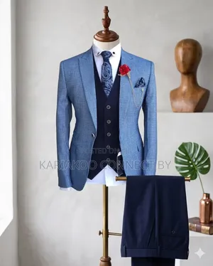 ​Men's Classic Black 3-Piece Tuxedo With Velvet Peak Lapels