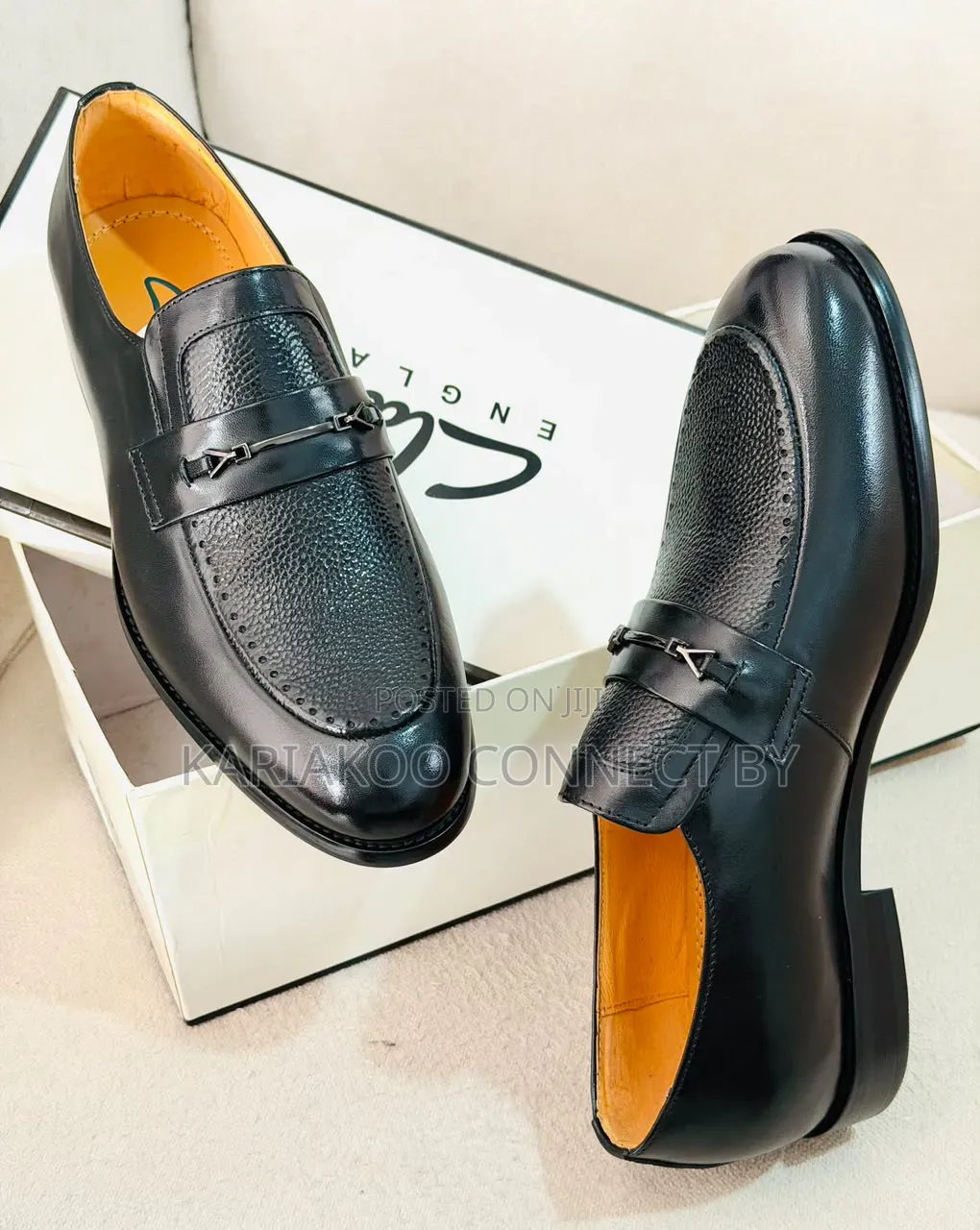 Premium Men's Textured Leather Bit Loafers