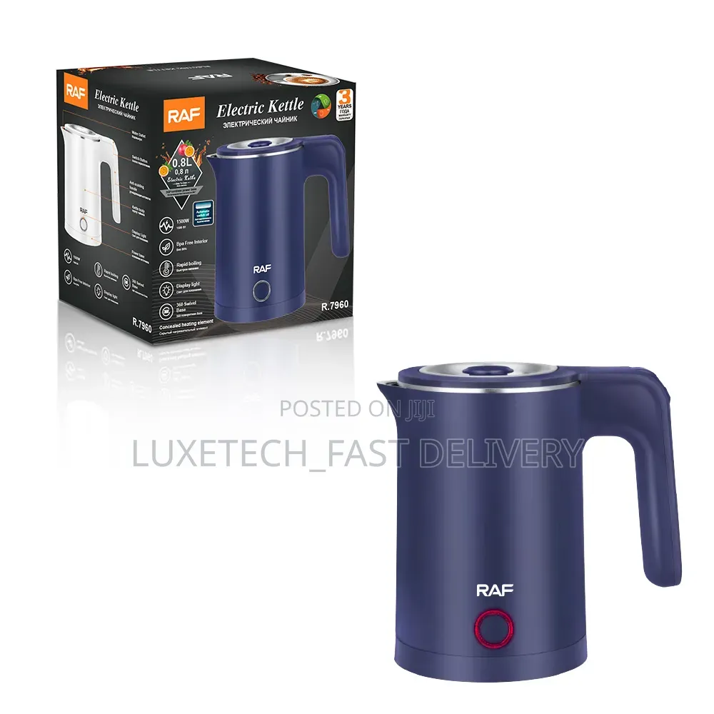 RAF R.7960 Electric Kettle 0.8L – Fast Boiling Stainless Steel Kettle
