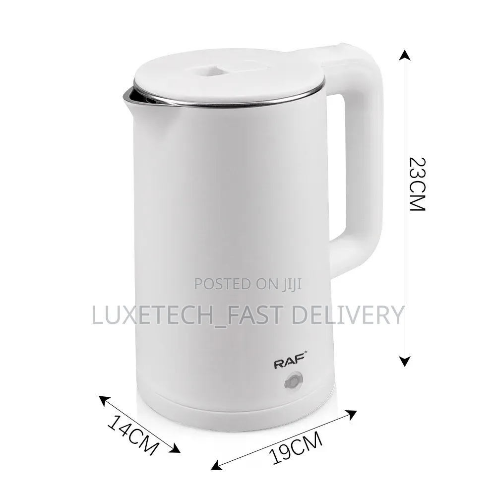RAF R.7863 2L Double Wall Electric Kettle Stainless Steel Fast Boiling