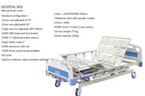 Three Crank Hospital Bed