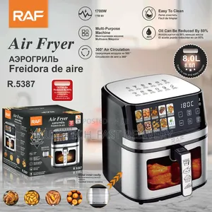 RAF R.5387 8L Digital Air Fryer – Touch Screen Oil Free Hot Air Fryer