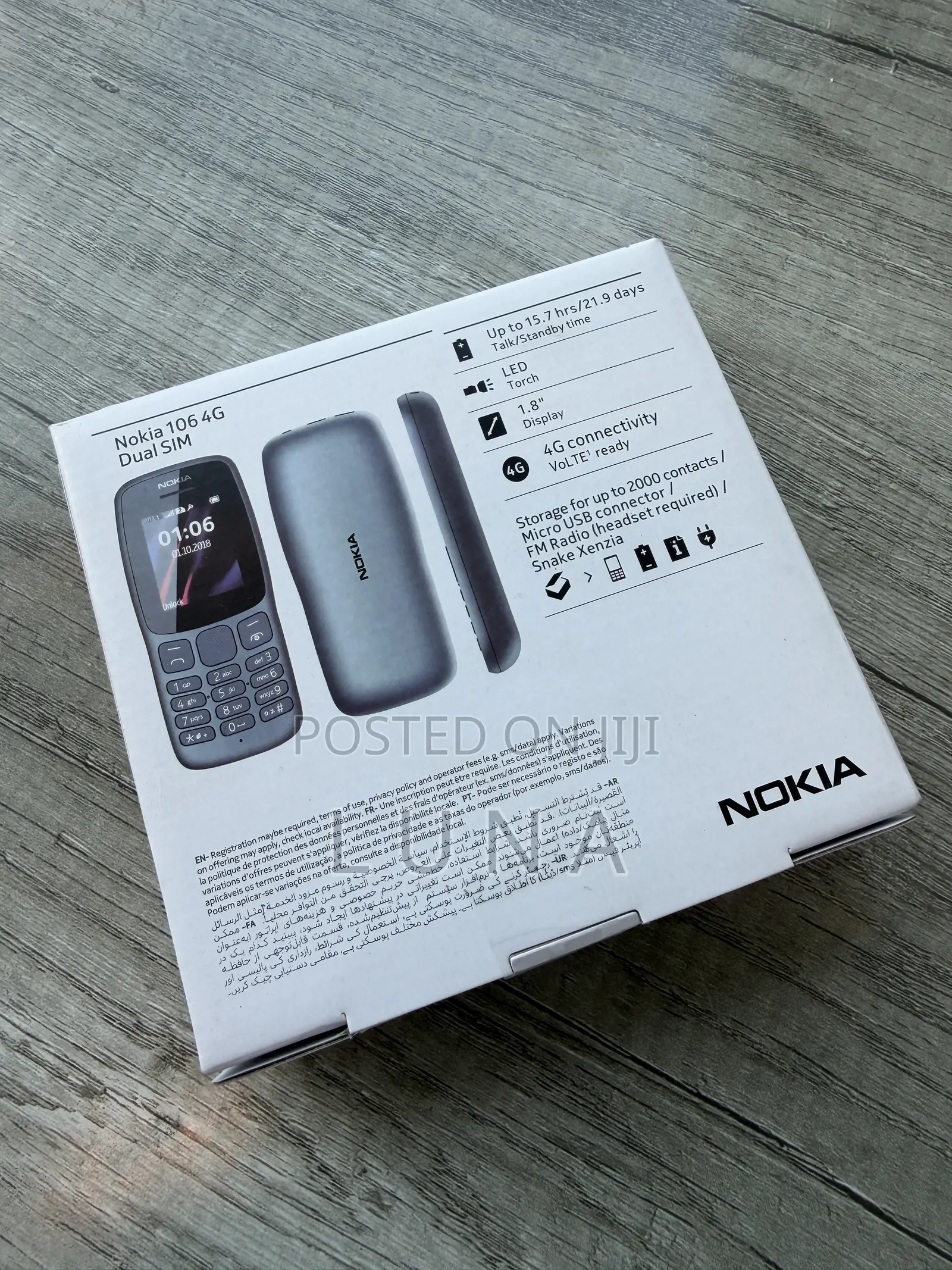New Nokia 106 Black