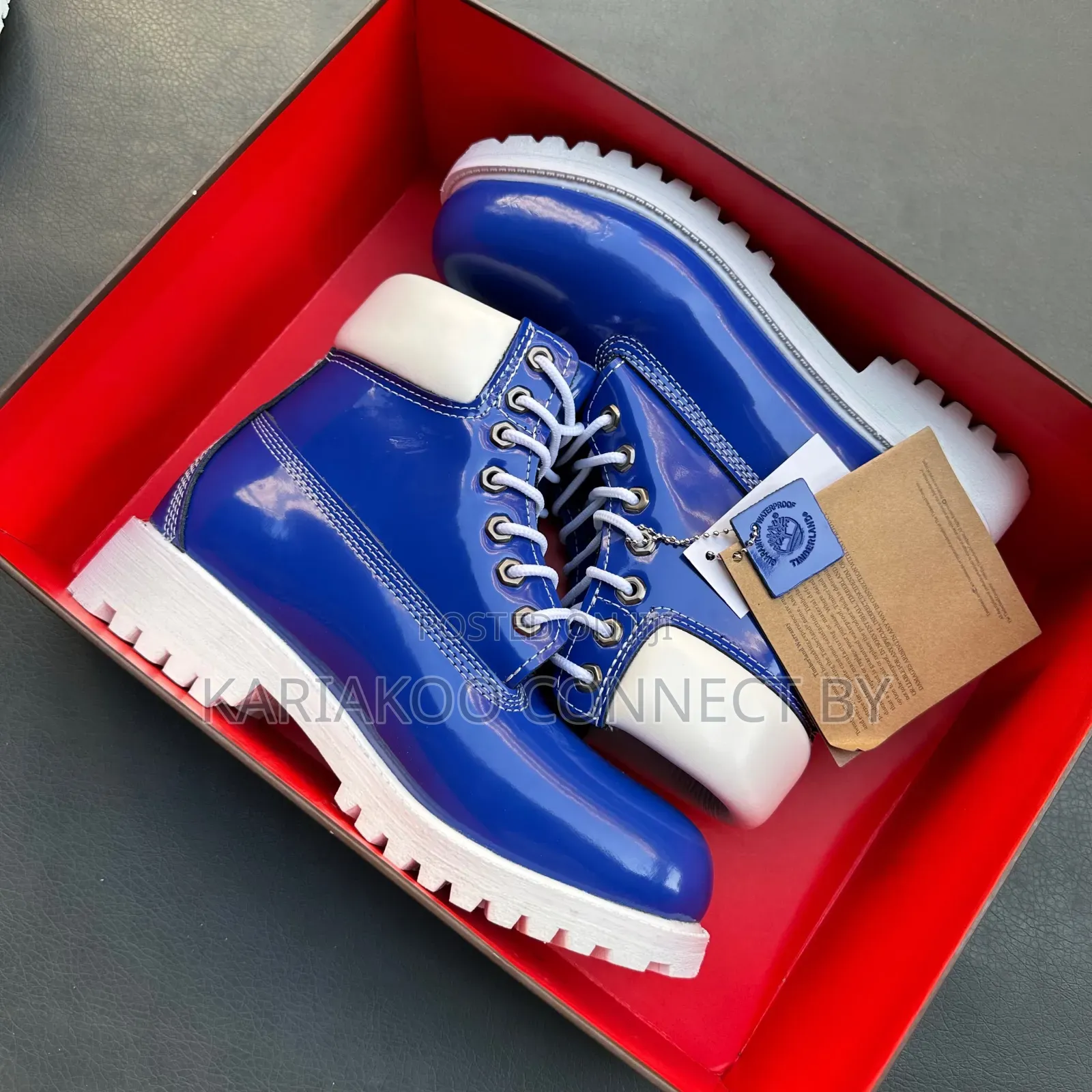 Timberland Unisex Patent Leather Combat Boots