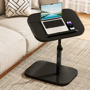 MUUXIAO Height Adjustable C-Shaped Side Table.