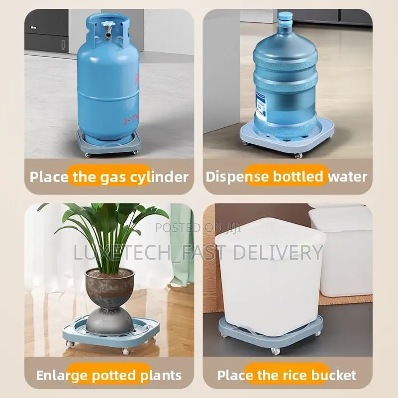 Multipurpose Roller Stand for Gas Cylinder, Water Bottles, Flower Pots