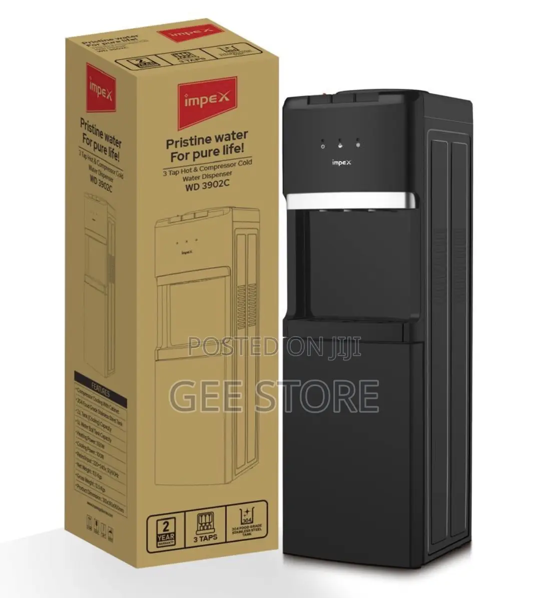 Impex Water Dispenser 3 Ways