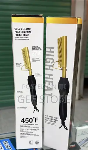 Gold Ceramic Professional Press Comb