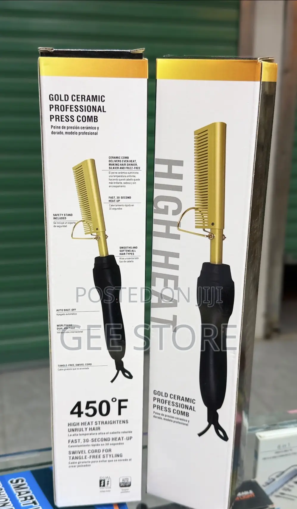 Gold Ceramic Professional Press Comb