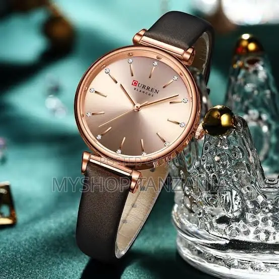 Curren 9081 Women's Watch Features Rose Gold-Tone Case Brown Leather