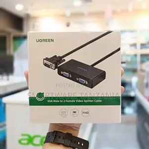 UGREEN VGA Male to 2 Female Video Splitter Cable, 1.5m, FHD Output