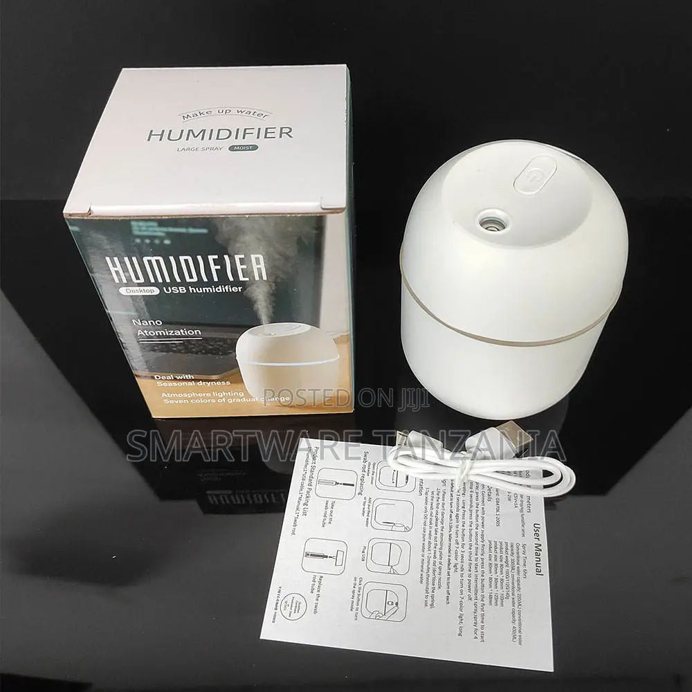 Desktop USB Humidifier With Nano Atomization and Color Changing Light