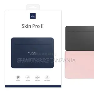 WIWU Skin Pro II Navy Blue PU Leather Slim MacBook Laptop Sleeve Case