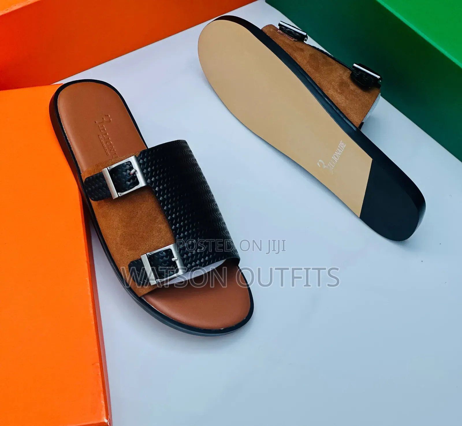 Billionaire Brand 2 Colours Men's Leather Sandals or Sendo