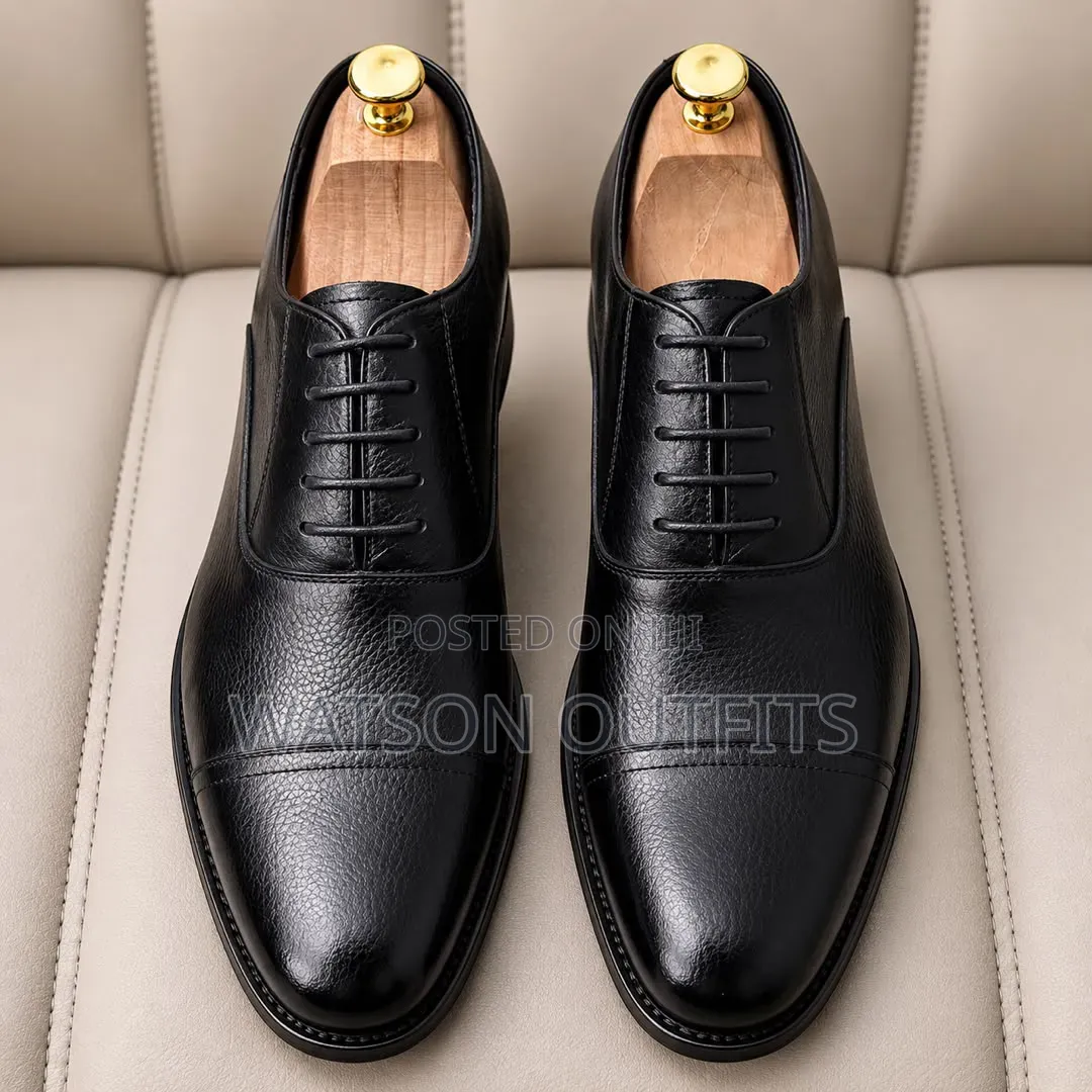 Men's Leather Shoes 2 Colours Black and Coffee De'Rossi Brands