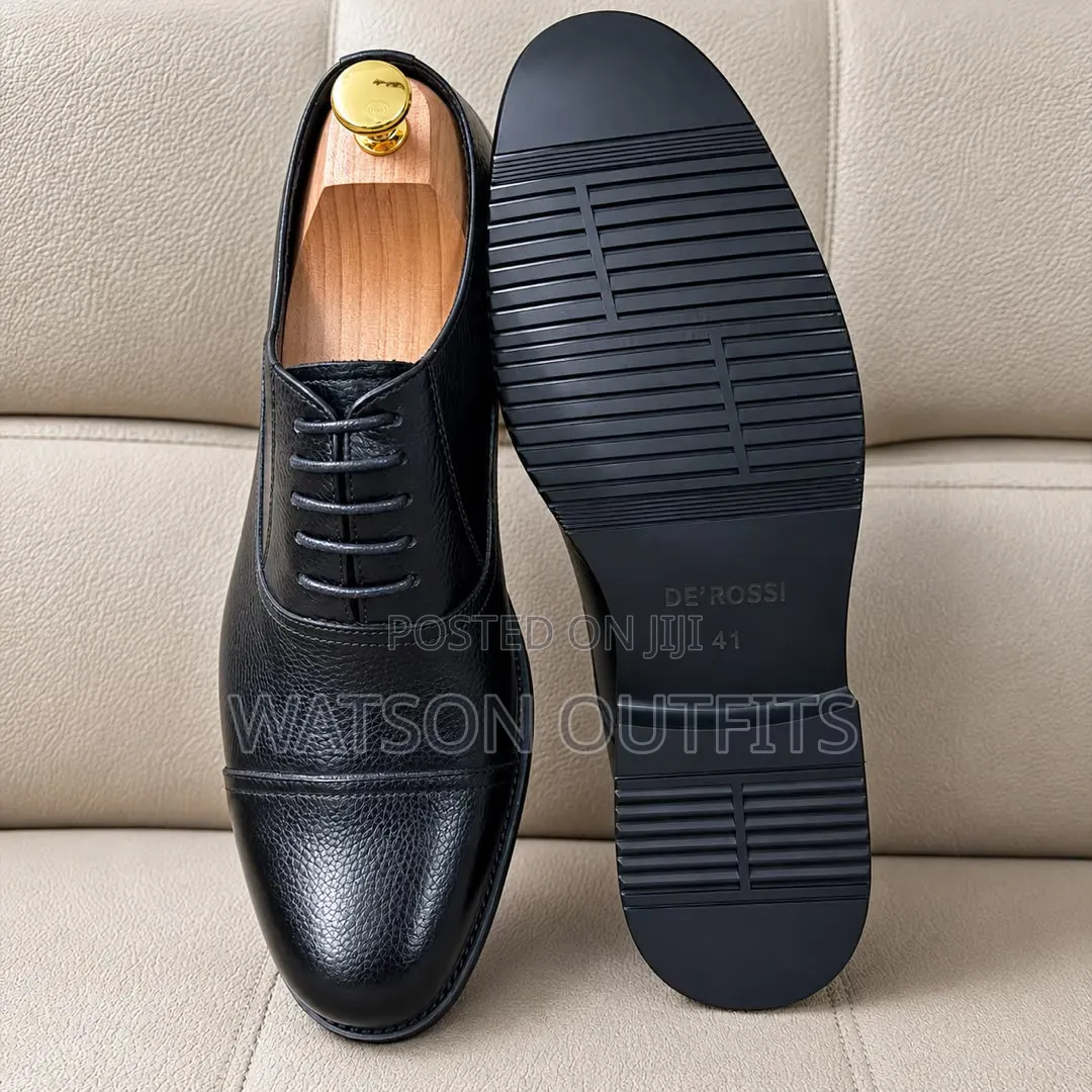 Men's Leather Shoes 2 Colours Black and Coffee De'Rossi Brands