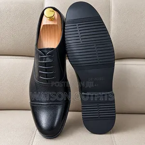 Men's Leather Shoes 2 Colours Black and Coffee De'Rossi Brands