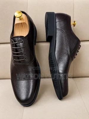 Men's Leather Shoes 2 Colours Black and Coffee De'Rossi Brands