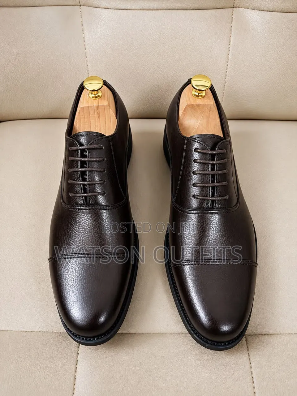 Men's Leather Shoes 2 Colours Black and Coffee De'Rossi Brands
