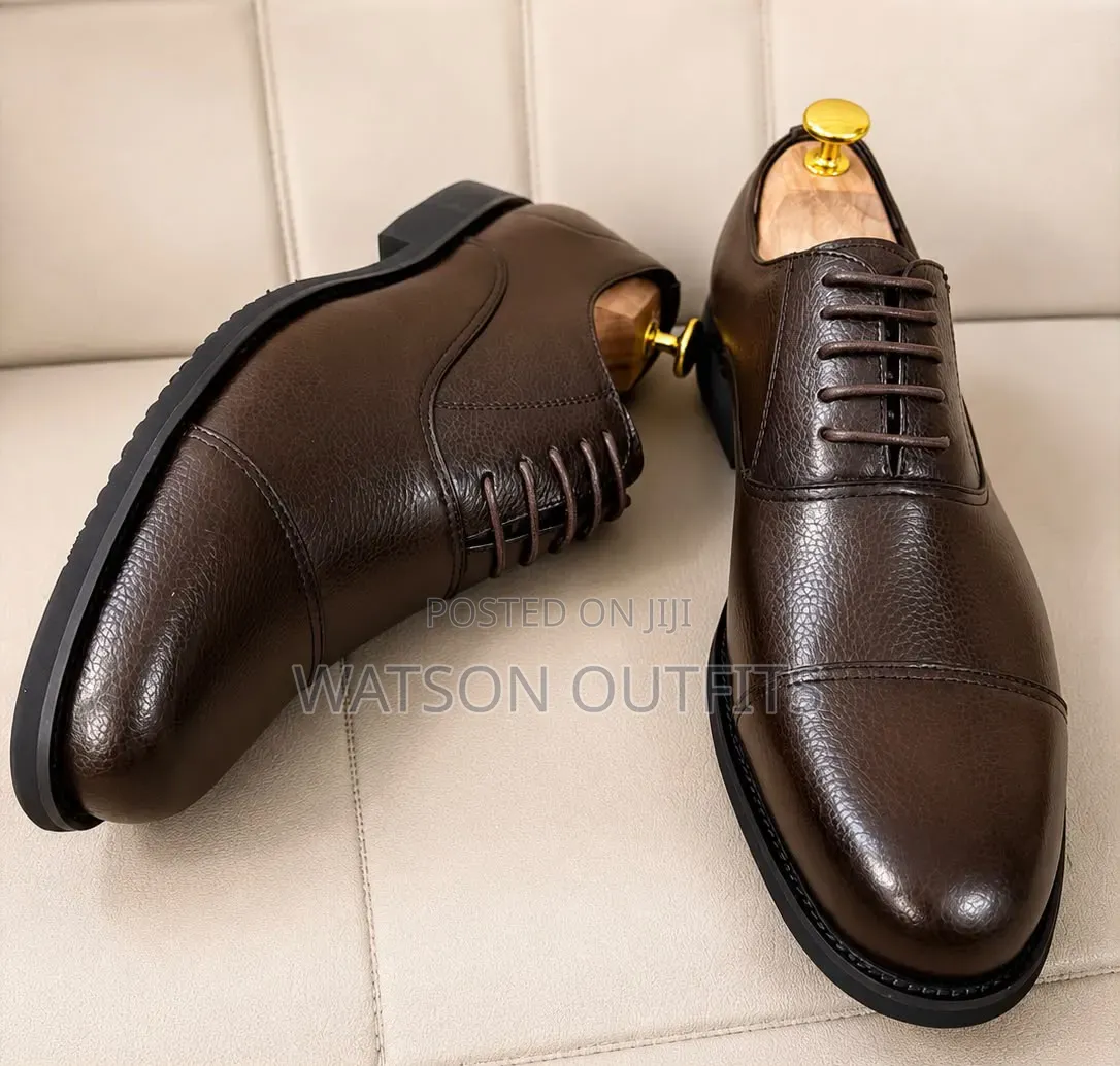 Men's Leather Shoes 2 Colours Black and Coffee De'Rossi Brands