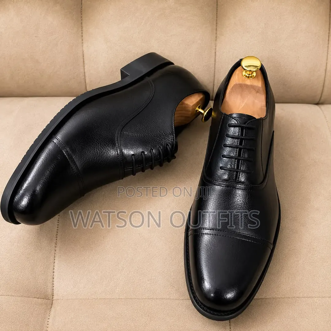 Men's Leather Shoes 2 Colours Black and Coffee De'Rossi Brands
