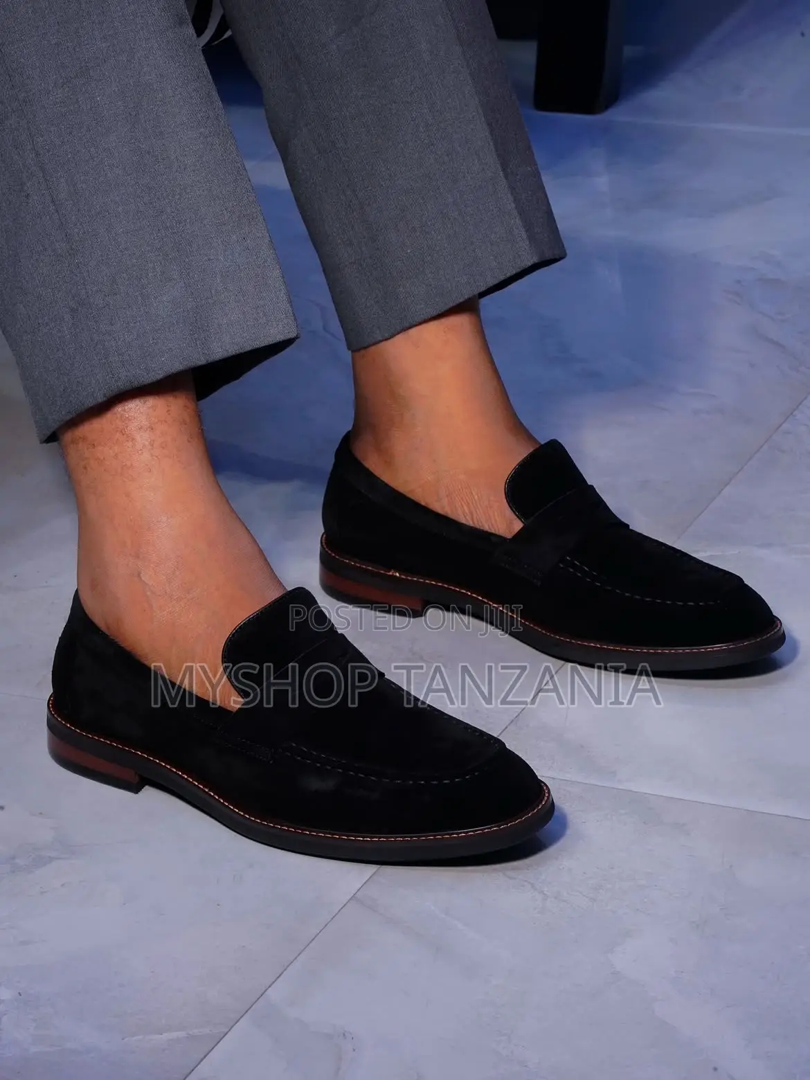 Black Velvet Loafers