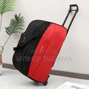 Meriglaire Rolling Duffel Bag Black and Red