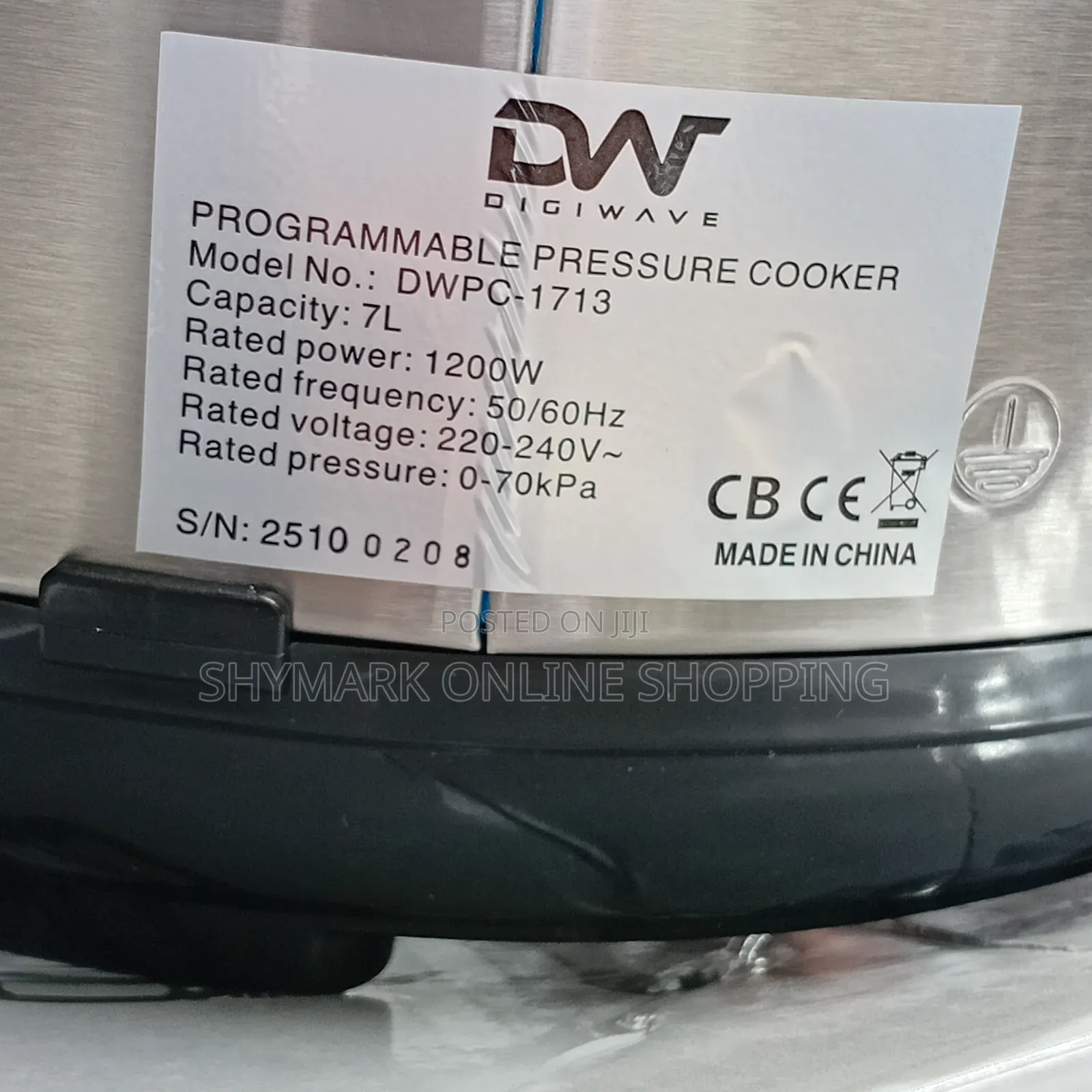 Digiwave Electric Pressure Cooker 7L