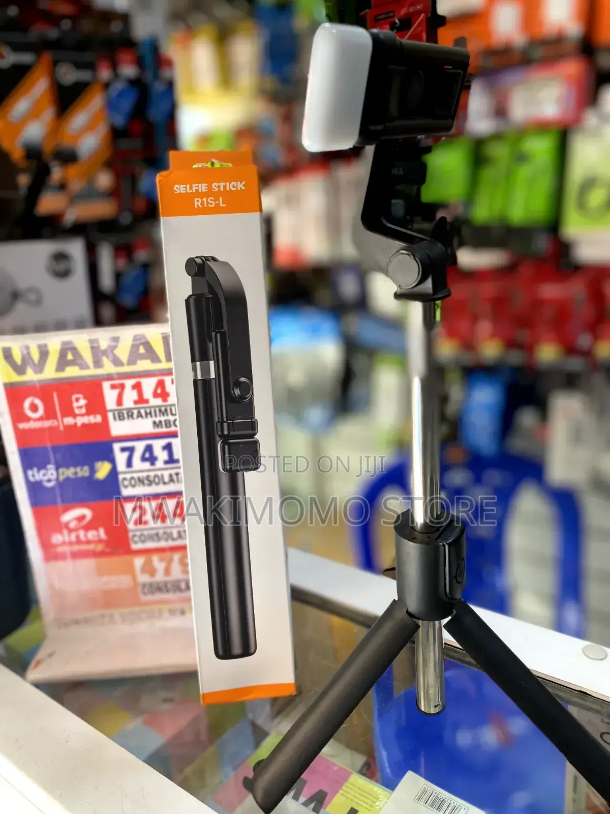R1s Portable Bluetooth Selfie Stick Tripod Stand Phone Holder