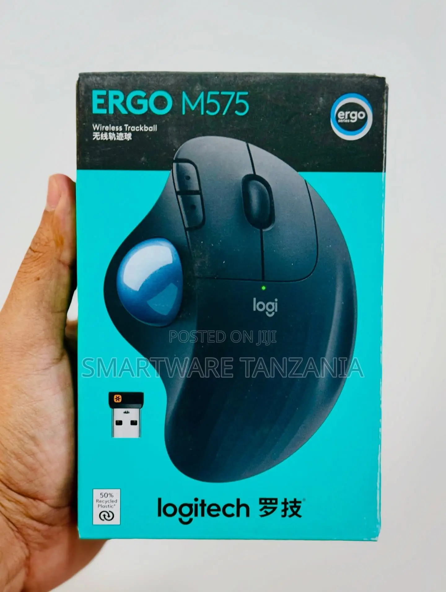 Logitech ERGO M575 Wireless Trackball Mouse With USB Receiver
