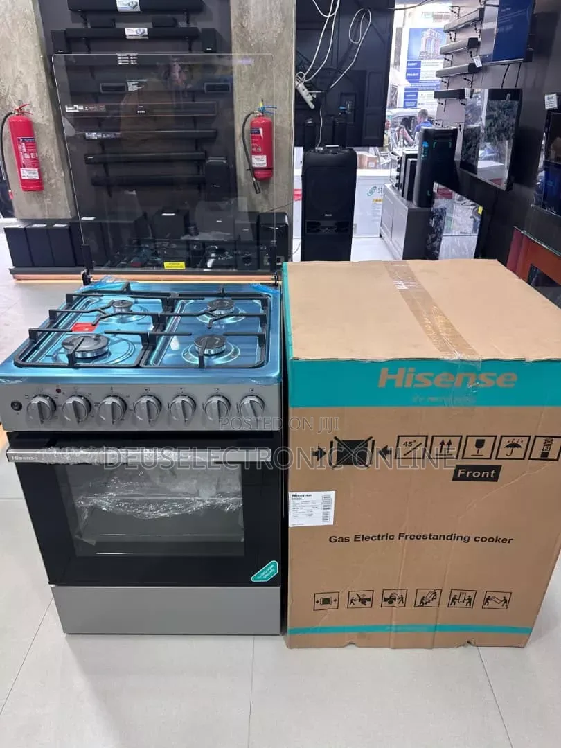 Hisense Free Standing Cooker*
*Size 60x60*
*4 Plate Gas*
*Oven Umeme