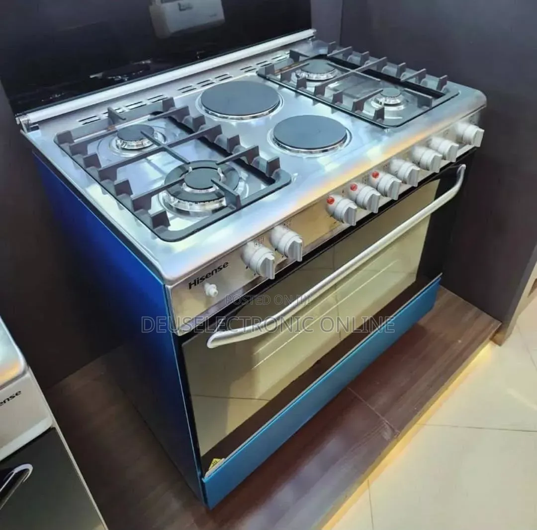 Hisense Cooker4 Gas Burners, 2 Electric Stovetops, 109l, Size: 60x90