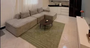 Simple Living Sofa Ya L Shaped Yenye Watu Watano Na Coffee Table