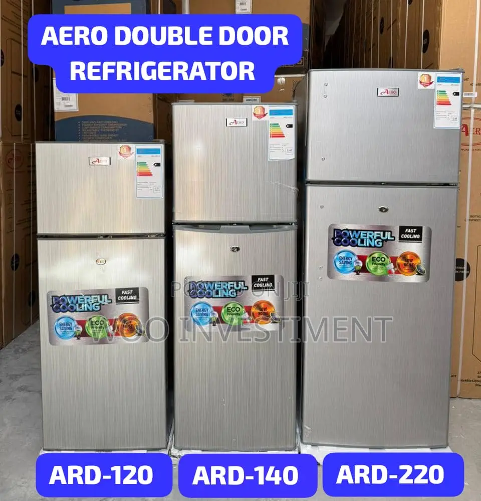 *Aero Double Door Refrigerator 120l (Ard-120blk / Slv) (Black Silver