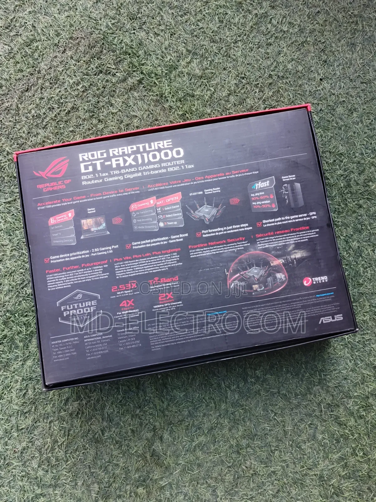 ASUS ROG Rapture GT-AX11000, a High-Performance Wi-Fi 6 Gaming Router.