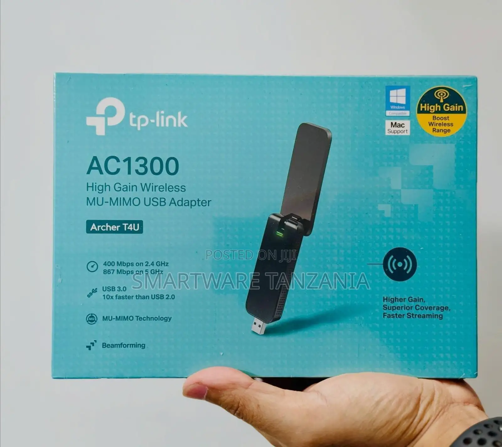 TP-Link AC1300 Wireless MU-MIMO USB Adapter, 400Mbps/867Mbps Speeds