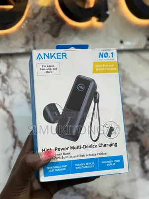 Anker Laptop Power Bank (, 165W, Built-in and Retractable Cables)