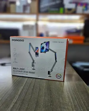 PORODO Aluminum Multi-Joint Desk Mount for Phone and Tablet, 71cm