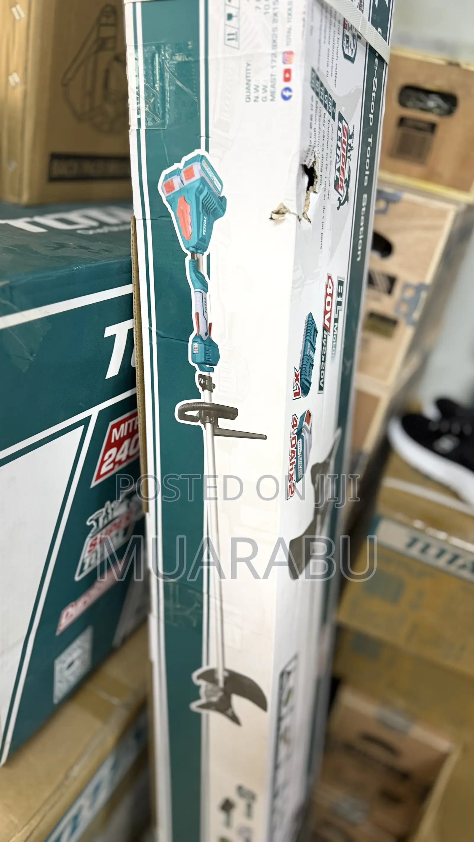 TOTAL Cordless Grass Trimmer Brush Cutter 40V TSTLI200285