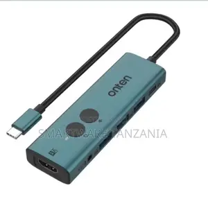Onten USB-C Hub With HDMI, 3 USB 3.0 Ports, Braided Cable, at 60Hz