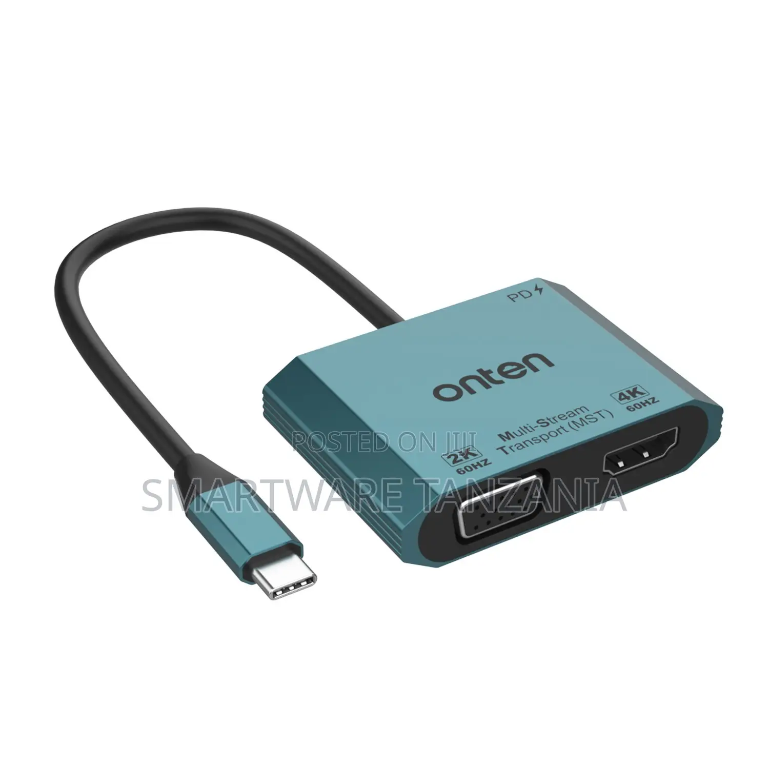 Onten USB-C to HDMI and VGA Adapter, at 60Hz and at 60Hz Output