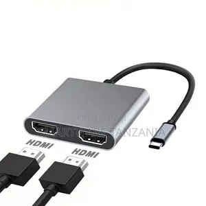 USB-C to Dual HDMI Adapter, Resolution, Aluminum Housing, USB 3.0
