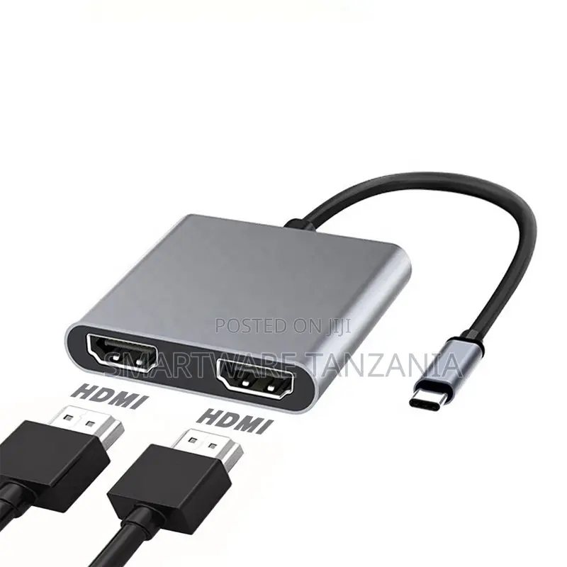 USB-C to Dual HDMI Adapter, Resolution, Aluminum Housing, USB 3.0