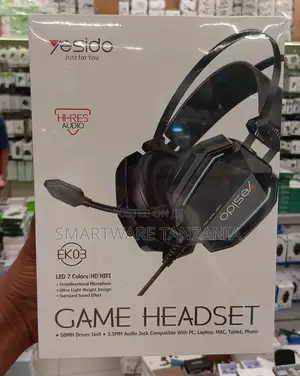 Yesido EK03 Gaming Headset With 50mm Driver, 3.5mm Jack, LED Lights