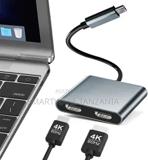 USB C to Dual HDMI Monitor Adapter, Dual Monitors Adapter USB C Hub