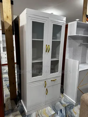 Kabati La Vyombo Zuri Milango Miwili Color White